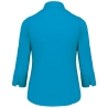 Chemise Popeline Turquoise Manches 3/4 Femme Kariban – vue 2