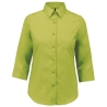 Chemise Popeline Polycoton Manches 3/4 Femme Kariban Vert Lime