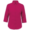 Chemise Popeline Polycoton Manches 3/4 Femme Kariban Fuchsia