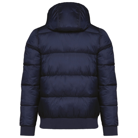 Veste unisexe ripstop recyclée à capuche Marine – Kariban – vue 2