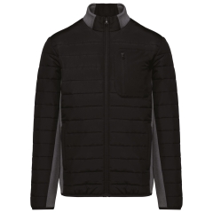 Veste bi-matière homme Kariban – Noir / Gris Chiné