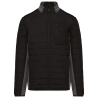 Veste bi-matière homme Kariban – Noir / Gris Chiné