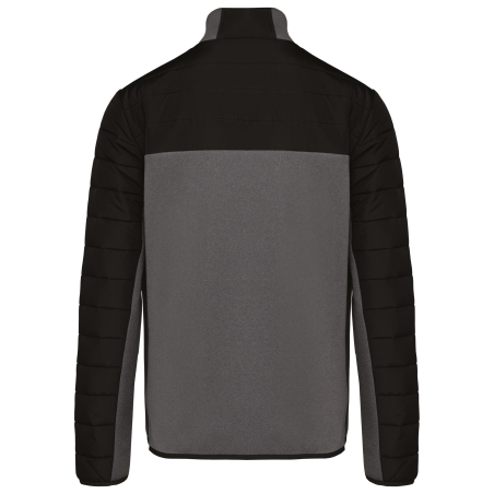 Veste bi-matière homme Kariban – Noir / Gris Chiné – vue 2