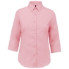 Chemise popeline manches 3/4 femme Kariban – Rose pâle
