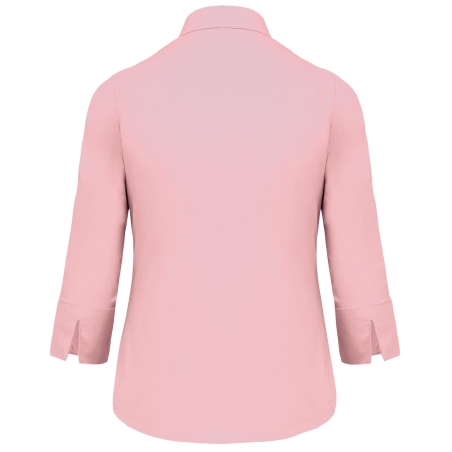 Chemise popeline manches 3/4 femme Kariban – Rose pâle – vue 2