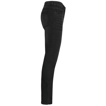 Jean basic coupe droite homme Noir Black Rinse – Kariban – vue 3