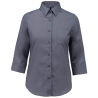Chemise popeline manches 3/4 femme Kariban – Gris