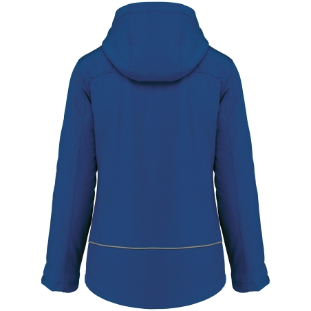 Parka Softshell 3 Couches à Capuche Femme Bleu Kariban – vue 2
