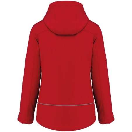 Parka Softshell 3 Couches Doublée Capuche Femme Rouge Kariban – vue 2