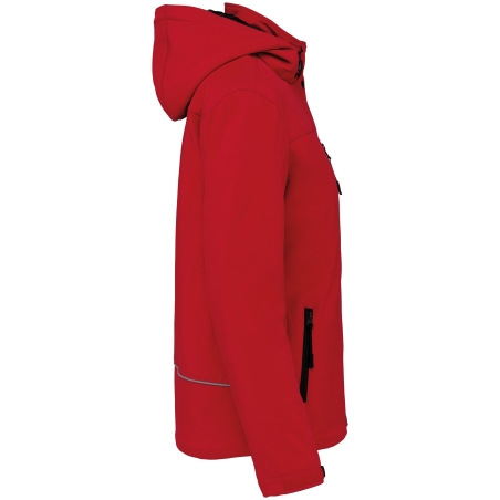 Parka Softshell 3 Couches Doublée Capuche Femme Rouge Kariban – vue 3
