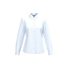Chemise popeline blanche femme sans poche Kariban – Coupe droite