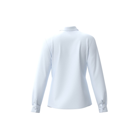 Chemise popeline blanche femme sans poche Kariban – Coupe droite – vue 2