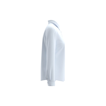 Chemise popeline blanche femme sans poche Kariban – Coupe droite – vue 3
