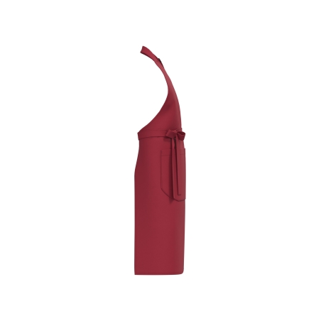 Tablier poche coton bio Rouge Hibiscus Kariban – One Size – vue 3