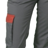 Pantalon de travail femme Gris et rouge