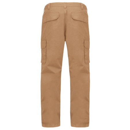 Pantalon multipoches homme Kariban – Coloris Marron (Camel) – vue 2