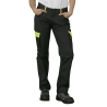 Pantalon de travail Coupe Femme Noir et vert lime