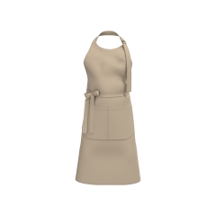 Tablier beige avec poche en coton bio Kariban – One Size