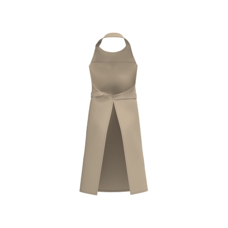 Tablier beige avec poche en coton bio Kariban – One Size – vue 2