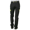 Pantalon de travail Coupe Femme Noir et vert lime