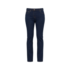 Jean basic femme Kariban coupe droite – Bleu Rinse
