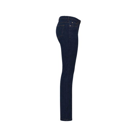 Jean basic femme Kariban coupe droite – Bleu Rinse – vue 3