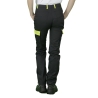 Pantalon de travail Coupe Femme Noir et vert lime