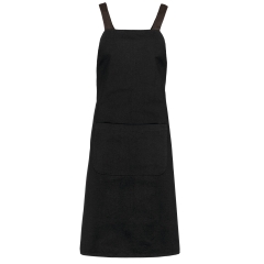 Tablier Coton Bio Noir – Aspect Vieilli Kariban