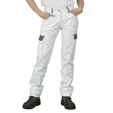 Pantalon de travail femme Blanc peinture placo