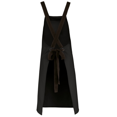 Tablier Coton Bio Noir – Aspect Vieilli Kariban – vue 2