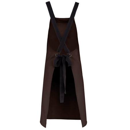 Tablier Coton Bio Marron Chocolat – Kariban – vue 2