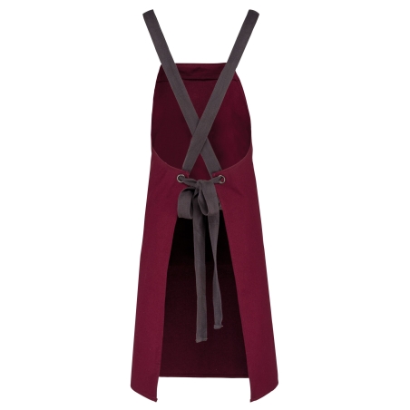 Tablier Coton Bio Bordeaux Kariban – Aspect Vieilli – vue 2
