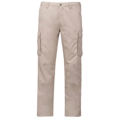 Pantalon léger multipoches homme Kariban – Beige