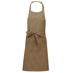 Tablier polycoton poche bicompartiment Kariban – Marron