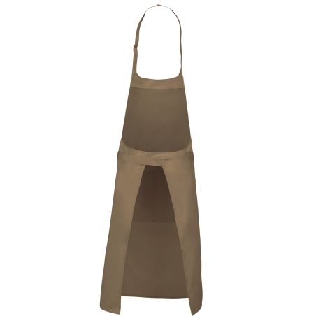 Tablier polycoton poche bicompartiment Kariban – Marron – vue 2
