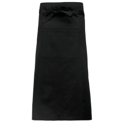 Tablier polycoton extra long Kariban – Noir professionnel