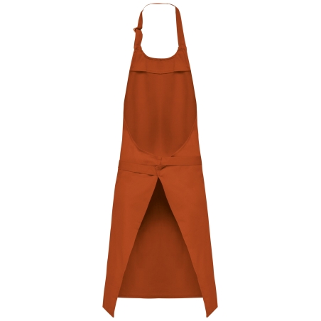 Tablier coton Orange Burnt Orange Kariban – Poche avant – vue 2