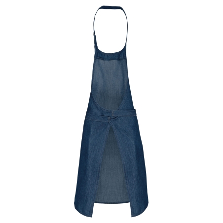 Tablier Coton Denim Sans Poche Kariban – Bleu – vue 2