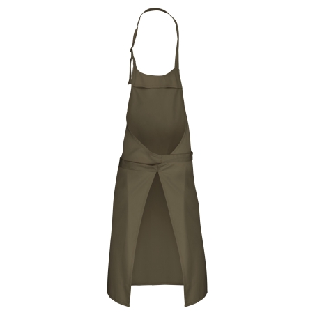 Tablier coton sans poche vert kaki Kariban – One Size – vue 2