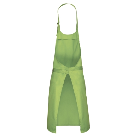 Tablier coton vert lime sans poche Kariban – One Size – vue 2