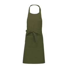 Tablier coton vert kaki avec poche Kariban – One Size