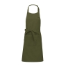 Tablier coton vert kaki avec poche Kariban – One Size