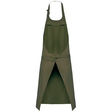 Tablier coton vert kaki avec poche Kariban – One Size – vue 2