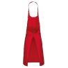 Tablier coton sans poche Rouge Kariban – Taille unique – vue 2