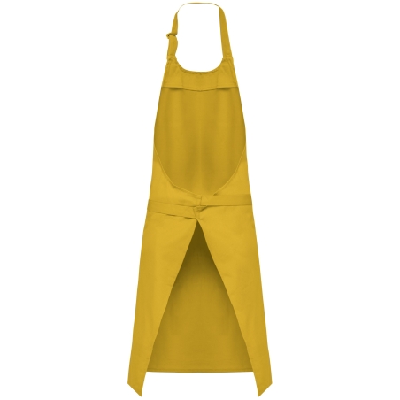 Tablier coton jaune moutarde avec poche – Kariban – vue 2