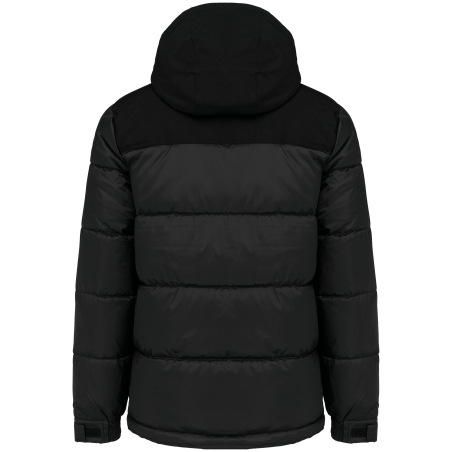 Parka matelassée bi-ton à capuche unisexe Kariban – Noir – vue 2