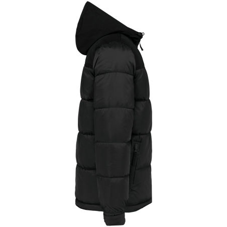 Parka matelassée bi-ton à capuche unisexe Kariban – Noir – vue 3
