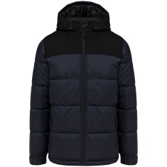 Parka matelassée à capuche bi-ton Kariban – Noir