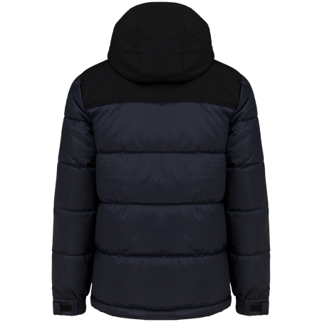 Parka matelassée à capuche bi-ton Kariban – Noir – vue 2
