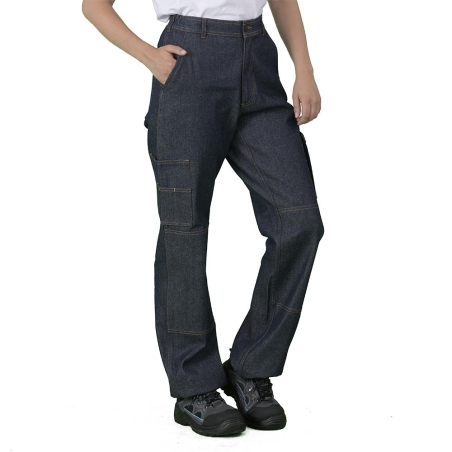 Pantalon de travail en jean bleu